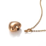 Pet Urn Manufacturer - Classic Stainless Steel Heart-shaped Water Drop Perfume Bottle