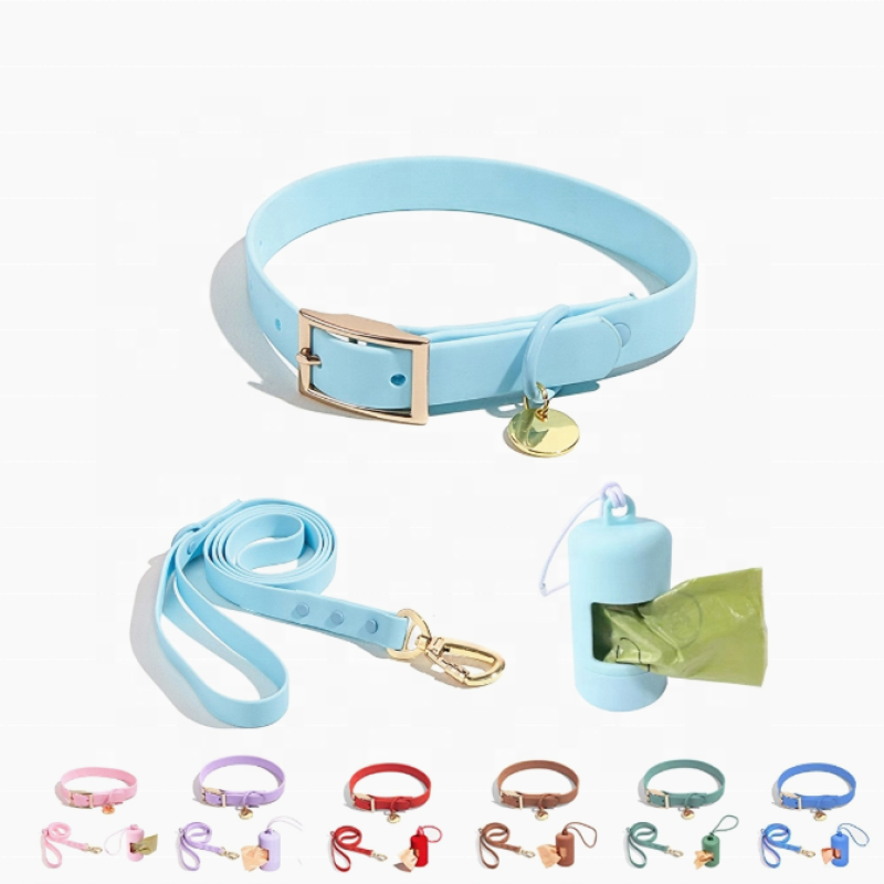 Pet Leash Collar Factory - Spot Dog Waterproof PVC Metal Buckle Dispenser Set Small Medium