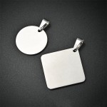 Matte Pet ID Tags Factory - Brushed Stainless Steel Non-Glossy Round Bone Shapes