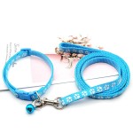 Paw Print Leash Factory - Dog Cat Outdoor Walking Adjustable Collar Set Cartoon Print
