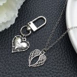 Alloy Pendant Supplier - 20pcs/set DIY Solid Heart Earring Studs Charms Keyring