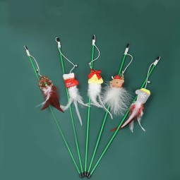 Christmas Cat Toy Supplier - Teaser Santa Shoes Tree Deer Bell Series Interactive