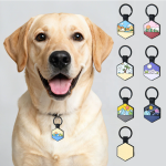 Silicone Pet Tag Supplier - Hexagonal Lightweight Eco-Friendly Double-Sided Engravable