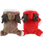 Pet Clothes Manufacturer - Autumn Winter Festival Four Legs Thick Fleece Warm Button