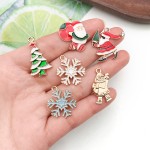 圣诞装饰品源头工厂-20件金色油滴锌合金DIY金属吊坠珠宝装饰