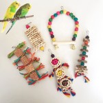 Bird Toy Supplier - Natural Wooden Nibbling Set Perching Supplies Chewing Beak Grinding