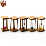 Sand Timer Manufacturer - 6pcs Set 30s 1/2/3/5/10min Mini Cute Wooden Glass Hourglass