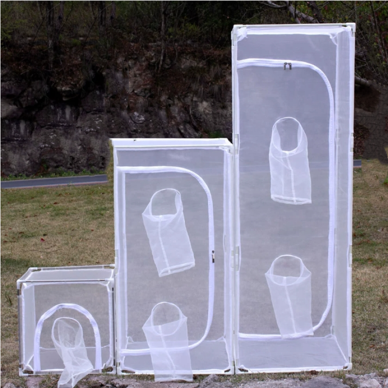 Insect Cage Manufacturer - Breathable Mesh Observation 0.1mm Grid Double Sleeves