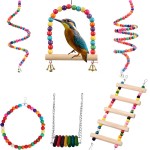 Bird Swing Factory - Colorful Swing Ladder Climbing Station Pole Cage Accessories