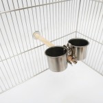 Stainless Steel Bowl Factory - for Birds Parrot Myna Standing Pole Clip Cup Feeder