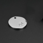 Diamond Dog Tag Supplier - Studded Stainless Steel Round Bone Custom Laser Engraved