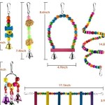 Parrot Toy Manufacturer - Combination Wooden Standing Climbing Biting Set 6 Pieces