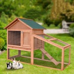 Outdoor Rabbit Hutch Supplier - Unique Wooden Poultry House Bunny Cage Small Animals