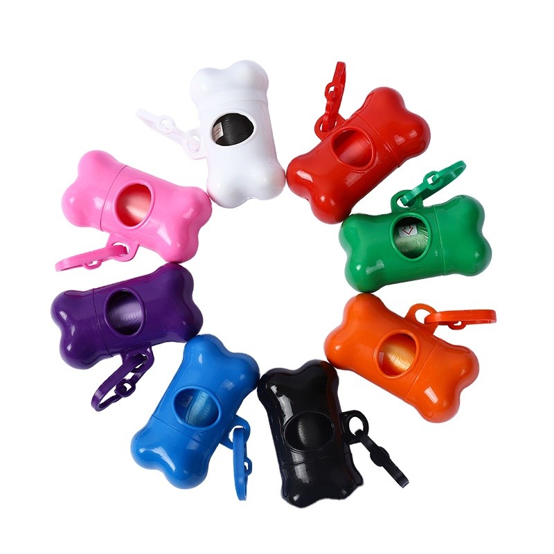 Bone Shape Bag Supplier - Wholesale Pure Colour Dog Poop Bag Dispenser Custom logo