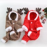 Pet Clothes Manufacturer - Autumn Winter Festival Four Legs Thick Fleece Warm Button