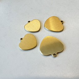 Brass Pet Tag Manufacturer - Premium Solid Heart-Shaped Custom Double-Sided Engraving