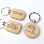 Keychain Manufacturer - Factory Direct Supply Wood Laser Engraving Personalized Beech