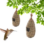 Hummingbird House Supplier - Nesting Hand Woven Outside Hanging Roosting Pocket Grass