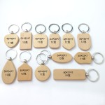 Keychain Manufacturer - Factory Direct Supply Wood Laser Engraving Personalized Beech