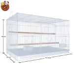 Large Bird Cage Supplier - 75x45x45cm Peony Parrot Rabbit Cage Love Birds Cage Large