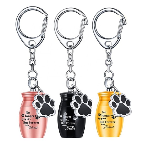 Ashes Pendant Supplier - Hot Sale Key Chain Dog Paw Pendant Urn Alloy Perfume Bottle