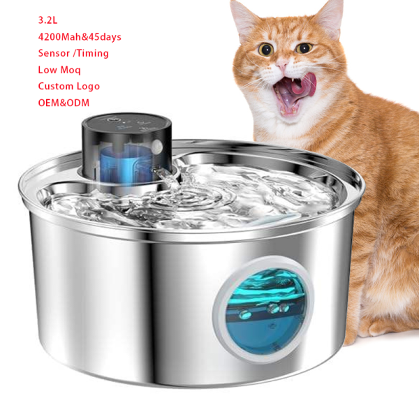 Wireless Pet Water Dispenser Factory - New 3.2L Charger Waterproof