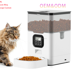 Automatic Pet Feeder Supplier - 2025 New Design 4L Stainless Steel