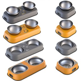 Adjustable Pet Food Bowl Supplier - Double Angle Neck Protect Design