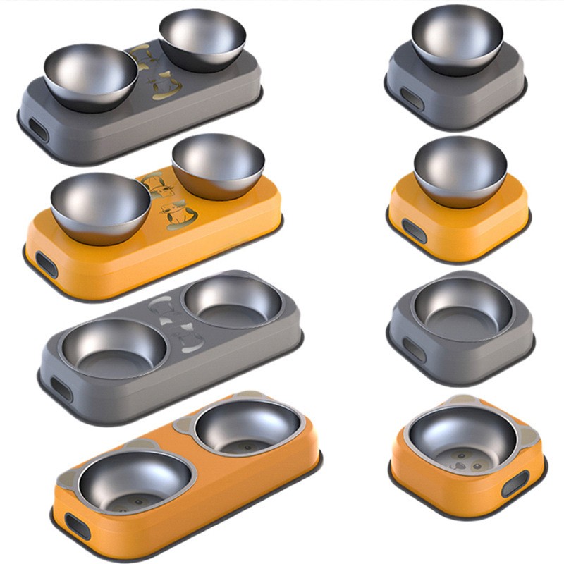 Adjustable Pet Food Bowl Supplier - Double Angle Neck Protect Design
