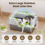Stainless Steel Cat Toilet Supplier - Wholesale Semi-Enclosed Anti-Scratching