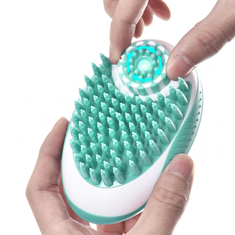 Pet Bath Brush Supplier - Gentle Massage Plastic Hair Removal Tool for Cats Dogs Coats Clean