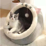 All-Season Cat Bed Factory - Winter Warm Summer Cool Semi-Enclosed House Removable Cushion