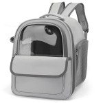 Pet Carrier Backpack Factory - Transparent Breathable Mesh Cloth Widen Shoulder Straps Oxford