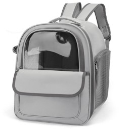 Pet Carrier Backpack Factory - Transparent Breathable Mesh Cloth Widen Shoulder Straps Oxford