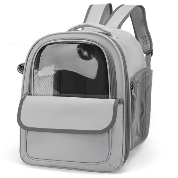 Pet Carrier Backpack Factory - Transparent Breathable Mesh Cloth Widen Shoulder Straps Oxford