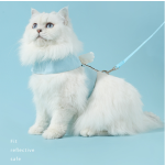 Pet Vest Factory - Solid Pattern Breathable Nylon Harness with Lead Rope Customized Cloth