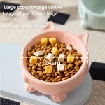 Ceramic Cat Bowl Manufacturer - Rice Cervical Spine High Leg Double Bowl Cute Drinking Water Basin