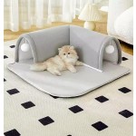 Cat Tunnel Bed Manufacturer - Wholesale 2 in 1 Cat Hole Dog Sleeping Mat Double Openings