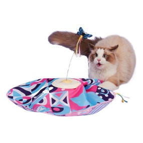 Cat Feather Wand Factory - Hunt Cover Rotating Moving Ball Interactive Motion Activate Chirping