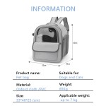 Pet Carrier Backpack Factory - Transparent Breathable Mesh Cloth Widen Shoulder Straps Oxford