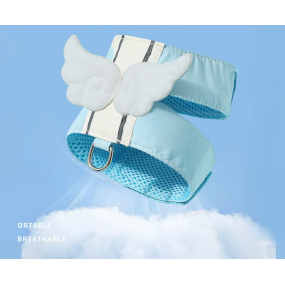 Pet Vest Factory - Solid Pattern Breathable Nylon Harness with Lead Rope Customized Cloth