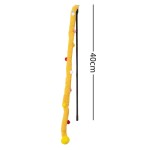 Christmas Cat Toy Factory - 40cm Pompom Teaser with Plush Balls Colorful Interactive Toy