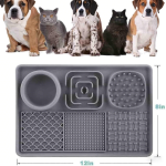 Silicone Dog Bowl Factory - Solid Pattern Slow Feeder Lick Mat with Suction Cup Healthy Eating