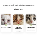 Pet Tear Stain Brush Supplier - Dual-Ended Plastic Eye Cleaning Tool for Dogs Cats Makeup
