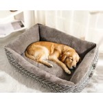 Dog Bed Factory - Large Waterproof Removable Washable Warm Ultra Plush Faux Fur Pet Bed