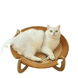 Cat Hammock Supplier - Summer Pet Nest Wood Material Solid Pattern Removable Washable Mat
