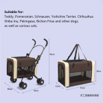 Pet Stroller Supplier - Lightweight Foldable for Small Medium Dogs Cats Breathable Oxford Fabric