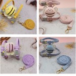 Pet Harness Set Factory - Bee Print H-Shape Escape-Proof Vest Leash for Small Dogs Kittens