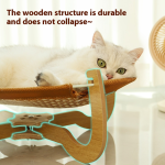 Cat Hammock Supplier - Summer Pet Nest Wood Material Solid Pattern Removable Washable Mat