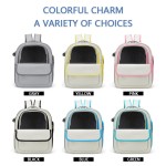 Pet Carrier Backpack Factory - Transparent Breathable Mesh Cloth Widen Shoulder Straps Oxford